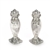 Salt & Pepper Shakers by The Weidlich Bros. Mfg. Co., Silverplate, Scroll & Bead Design