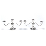 Candelabrum Pair, 3-Branch by Newport, Sterling, Gardroon Edge