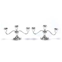 Candelabrum Pair, 3-Branch by Newport, Sterling, Gardroon Edge