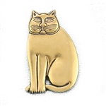 Pin by Laurel Burch, Metal, Cat, Gold Tone