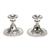 Candlestick Pair, Silverplate, Rose & Scroll Design