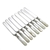 Pearl Handle by Landers, Frary & Clark Dinner Knives, Set of 8, Blunt Plated, Ball & Scroll Design