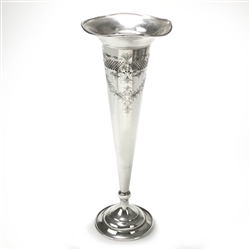 Vase by Brand Chatillon & Co. Inc., Sterling, Trumpet, Chased