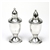 Salt & Pepper Shakers, Sterling, Gadroon Edge