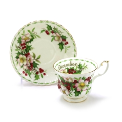 Flower of the Month by Royal Albert, China Cup & Saucer, December