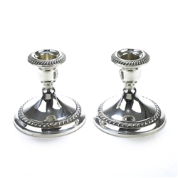 English Gadroon by Gorham, Sterling Candlestick Pair