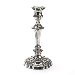 Candlestick by Japan, Silverplate, Scroll, Shell & Flower Design