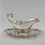 Georgian by Reed & Barton, Silverplate Gravy Boat & Tray