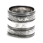 Napkin Ring by Gorham, Sterling, Victorian, Monogram W.F.