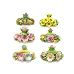 Place Card Holders by Dresden, Porcelain, Flowers