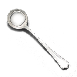 Individual Salt Spoon, 800 Silver, Scroll Edge Design