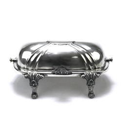 Butter Dish, Silverplate, Roll Top