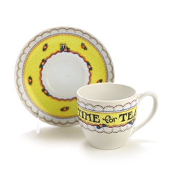 Mary Engelbreit by Andrews McMeel Publishing, Stoneware Cup & Saucer, Time for Tea!