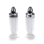 Paneled Grape Milk Glass by Westmoreland, Glass Salt & Pepper