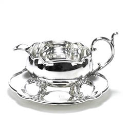 Winthrop by Reed & Barton, Silverplate Gravy Boat & Tray