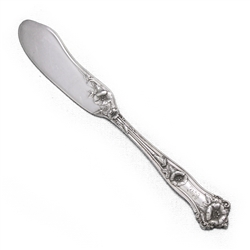 Morning Glory by Alvin, Sterling Butter Spreader, Flat Handle, Monogram H