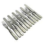 Pearl Handle by Jaccard Dinner Forks & Knives, 12-PC Set