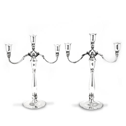 Royal Danish by International, Sterling Candelabrum Pair, 3-Branch