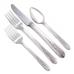 Royal Rose by Nobility, Silverplate 4-PC Setting, Viande/Grille, French