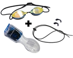 Adoretex Professional Rainbow Mirrored Swim Goggles