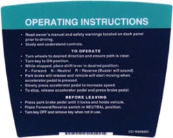 Operating Instructions Decal