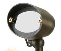 Cast brass wall washer halogen landscape light