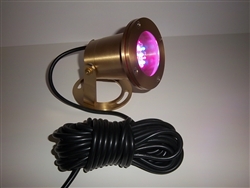 Solid brass color changing LED underwater, water feature and landscape light