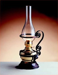 Polished Brass Oil Lamp