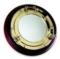 BRASS OPENING PORTHOLE MIRROR