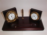 EXECUTIVE DESK SET WITH PEN HOLDER, CLOCK AND THERMOMETER