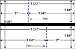 5-1/2" x 3-1/2" 2-up Postage Tapes, Box of 300