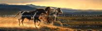 Three Amigos Horse Rear Window Graphic