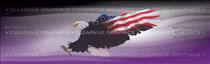 Wings of Freedom Purple Patriotic Rear Window Graphic