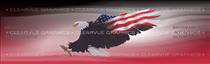 Wings of Freedom Red Patriotic Rear Window Graphic