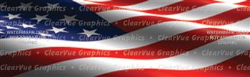 American Flag Wave Patriotic Rear Window Graphic