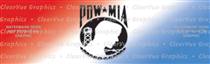 POW-MIA Red/White/Blue Patriotic Rear Window Graphic