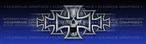 Iron Cross Blue Tattoo Rear Window Graphic