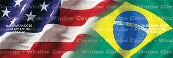 Amer. Pride, Brazilian Hrtg. Flag Rear Window Graphic