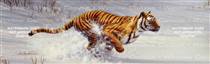 Siberian Tiger Charging Feline Rear Window Graphic