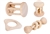 4-Piece Wooden Baby Rattle/Teether Set