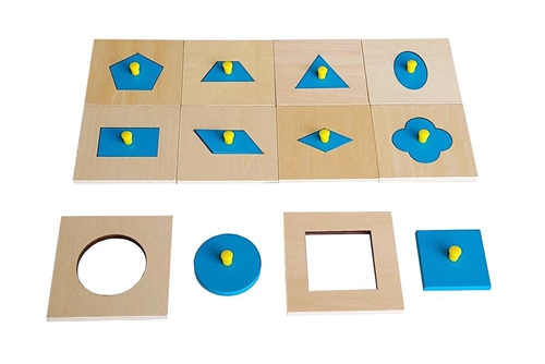 IFIT Montessori: 10 Geometric Insets with Frame