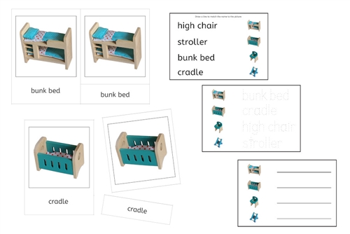 Blue Bunk Bed Language Exercise Cards- Set A (PDF)