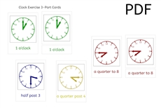 IFIT Montessori: Clock Exercise Cards (PDF)