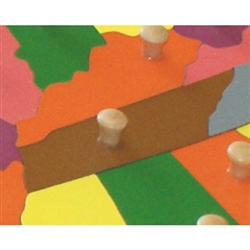 IFIT Montessori: Tennessee - Puzzle Piece of USA (Wood Knob)