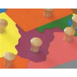 IFIT Montessori: West Virginia - Puzzle Piece of USA (Wood Knob)