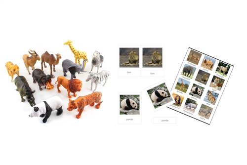 12 Plastic Wild Animals and 3-Part Cards (PDF)