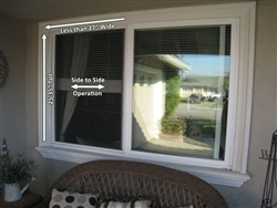 Window Screen, Side-to-Side, Less than 27" wide x 25" to Less than 35" tall