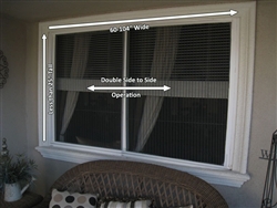 Double Window, Side-to-Side, Screen 60" to 104" wide x Less than 25" tall