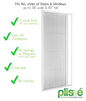 Plissé Single Retractable Door Screen