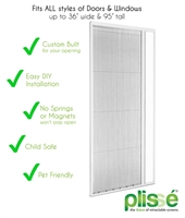 Single Plissé Retractable Door Screen